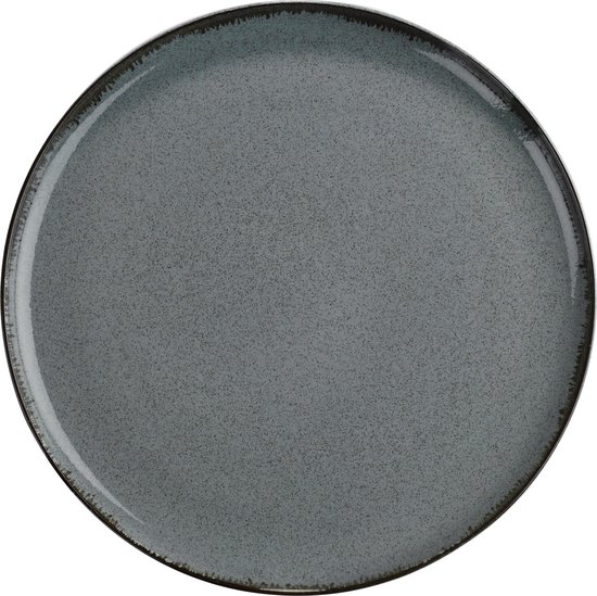 Kitchen trend - servies - gebaksbord - Petrol ocean - porselein - set van 4 - 19 cm rond