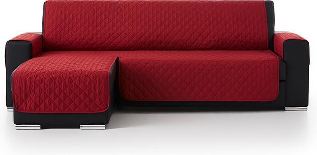 Belmarti® Bankbeschermer Duo Chaise Longue 240cm breed - Rood – Gevoerde stof voor extra comfort en duurzaamheid – Ideaal voor gezinnen met huisdieren – Premium kwaliteit