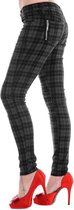 Banned Skinny fit broek -2XL- CHECK Grijs
