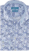 District Indigo Overhemd Print Blauw (7.11.025.709 - 304)