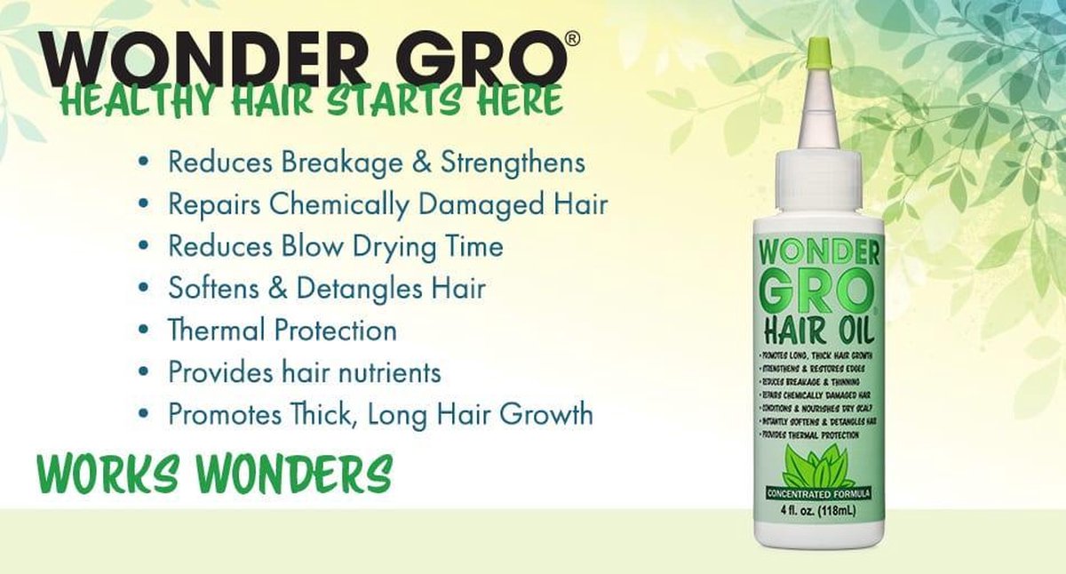 Wonder Gro Concentrated Hair Oil 4oz.
