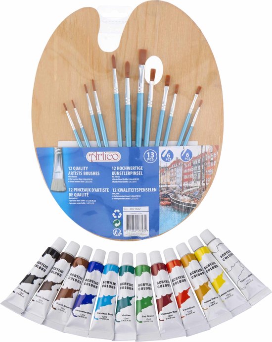 Draagbare Mini, 12-Well Leeg Aquarel Palet, Kleine Verf Opslag Kits Met Magnetische Clip En Oliepot B