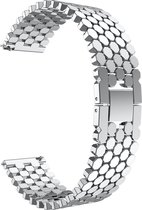 Bandje Voor Samsung Galaxy Watch Vis Stalen Schakel Band - Zilver - Maat: 22mm - Horlogebandje, Armband