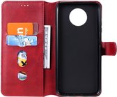 Xiaomi Redmi Note 9T Hoesje Portemonnee Retro Book Case Rood