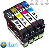 Ilan's inktcartridges voor Epson 29XL | Multipack van 4 cartridges voor Expression Home XP-235 - XP-245 - XP-247 - XP-342 - XP-345 - XP-355 -  XP-435 - XP-442 - XP-445 - XP-452 - XP-455