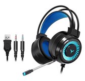 Edward&DeVries Gaming Headset met Microfoon - Blauw/Zwart - 4D - Inclusief Jack Splitter