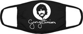 George Harrison mondkapje | Beatles | Liverpool | popmuziek | grappig | gezichtsmasker | bescherming | bedrukt | logo | Zwart mondmasker van katoen, uitwasbaar & herbruikbaar. Geschikt voor O