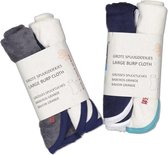 With a touch of Rose Grote spuugdoekjes - Blauw tinten - Dubbellaags -  Biologisch katoen - Fairtrade