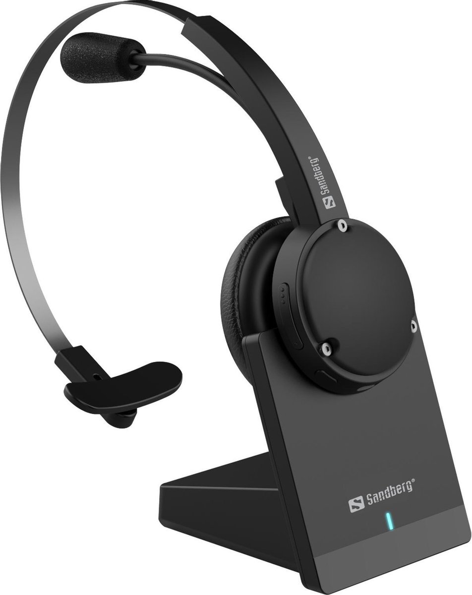 Sandberg 126-26 On Ear headset Bluetooth Telefoon Mono Zwart (verchroomd) Noise Cancelling