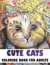 Cute cats Coloring Book For Adults