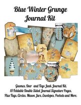 Blue Winter Grunge Journal Kit