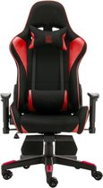Game Hero x LC-Power Gaming Stoel - Bureaustoel - Verstelbare Armleuningen - Stoel Met Hoofdkussen - Exclusief - Stof - Rood