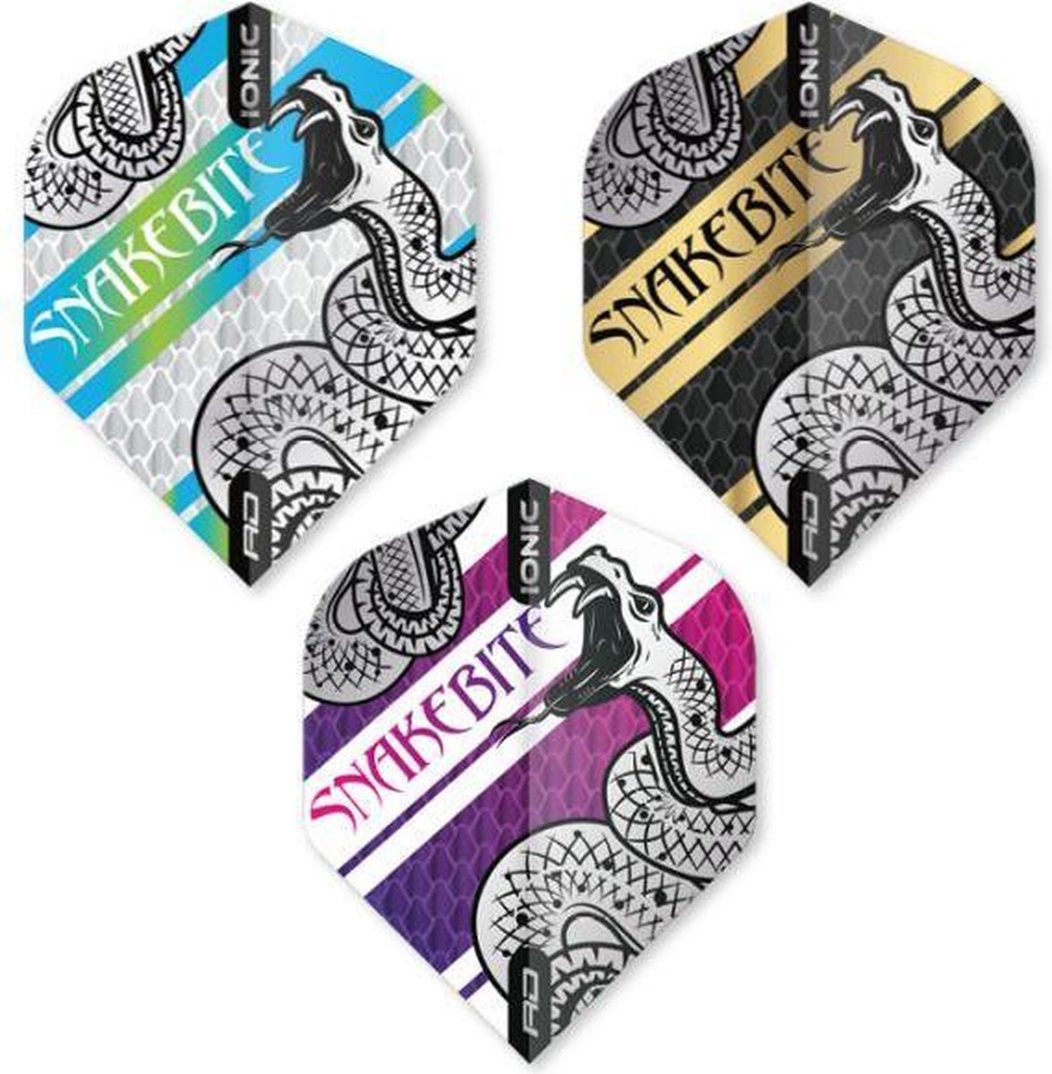 Red Dragon Peter Wright Hardcore Ionic Snakebite Coiled Snake Purple - Dart Flights