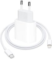 iPhone USB-C oplader 18W met 1m type-C kabel - voor iPhone en iPad - lightning