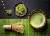 Matcha [Large Black] 3 set (Bamboo Whisk, Bamboo teaspoon, Matcha Bowl)