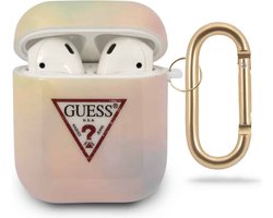 Guess Geschikt voor AirPods 1 en 2 hoesje - Tie en Dye Collection Blauw