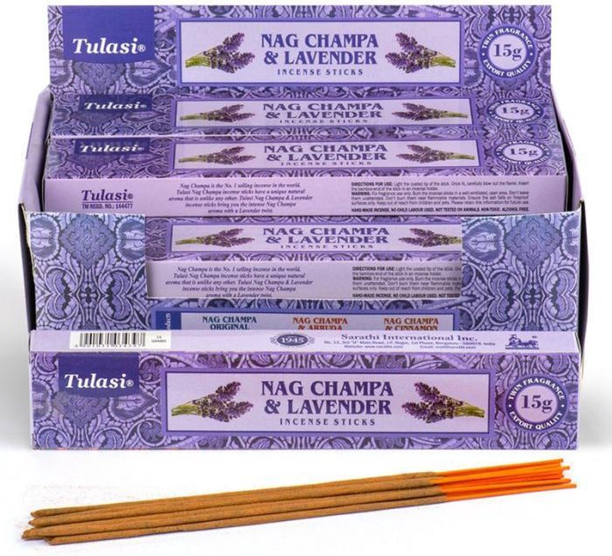 37294 Tulasi Lavendel Nag Champa Wierook Stokjes