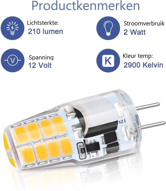 Nautisch Scheur Hangen G4 - LED lampen 10 stuks - 2W (eq. 20W) warm wit | bol.com