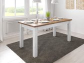 Eetkamertafel Parello 160 - Wit - Eiken - Uitschuifbaar