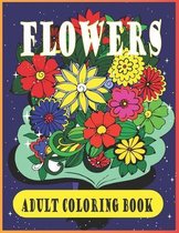 Flowers adult coloring book