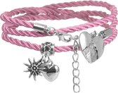 dressforfun - Armband Alpenhart roze - verkleedkleding kostuum halloween verkleden feestkleding carnavalskleding carnaval feestkledij partykleding - 302950