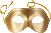 dressforfun - Venetiaans masker eenkleurig goud - verkleedkleding kostuum halloween verkleden feestkleding carnavalskleding carnaval feestkledij partykleding - 303534