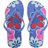Sorprese vlinder – slippers – bloem blauw – maat 38 – slippers dames – teenslippers - badslippers