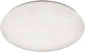 LED Plafondlamp - Trinon Potino - 21W - Natuurlijk Wit 4000K -  Dimbaar - Sterlicht - Rond - Mat Wit - Kunststof