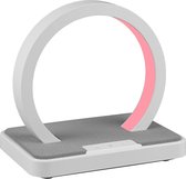 LED Tafellamp - Tafelverlichting - Trinon Bertan - 1W - Warm Wit 3000K - RGBW - Rond - Mat Wit - Kunststof