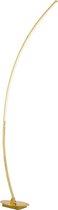 LED Vloerlamp - Trinon Sola - 11W - Warm Wit 3000K - Dimbaar - Rechthoek - Mat Goud - Aluminium