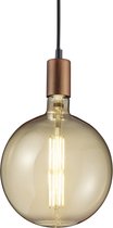 LED Lamp - Filament - Trinon Globin - E27 Fitting - 8W - Warm Wit 2700K - Amber - Aluminium