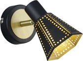 LED Wandspot - Wandverlichting - Trinon Holmino - E14 Fitting - 1-lichts - Rond - Mat Zwart - Aluminium