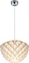 LED Hanglamp - Hangverlichting - Trinon Talia - E27 Fitting - Rond - Mat Wit - Kunststof
