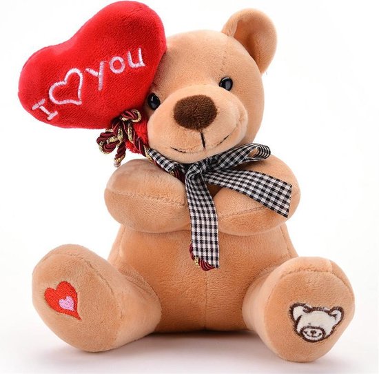 Teddybeer - Valentijn - Teddybeer I Love You - Knuffelbeer - Valentijn Beer  -... | bol.com