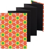 Leporello - Bloem - Oranje - Groen - Geel - Harmonica boekje - Herinneringen - Fotoboek - Mooi Cadeau - Karton - Papier