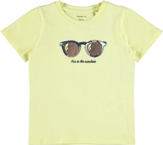 Name it MeisjesTshirt Fisummer Yellow Pear - 80