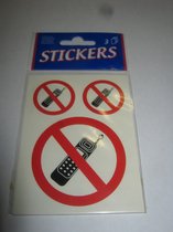 Pictogram Telefoon Verboden 3 stuks zelfklevende Stickers