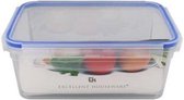 Voorraaddoos met klemdeksel - Transparant / Blauw - Plastic - 2200 ml