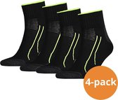 Puma Quarter Sokken Performance Train Zwart - 4 paar zwarte enkelsokken - Maat 35/38