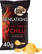 Lay's Sensations | Thai Sweet Chilli Smaak | 20 Zakjes van 40 gr | Uitdeelzakjes, Mini's