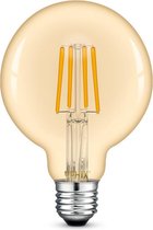 E27 LED filament lamp Atlas G95 4,5W 2200K dimbaar gold