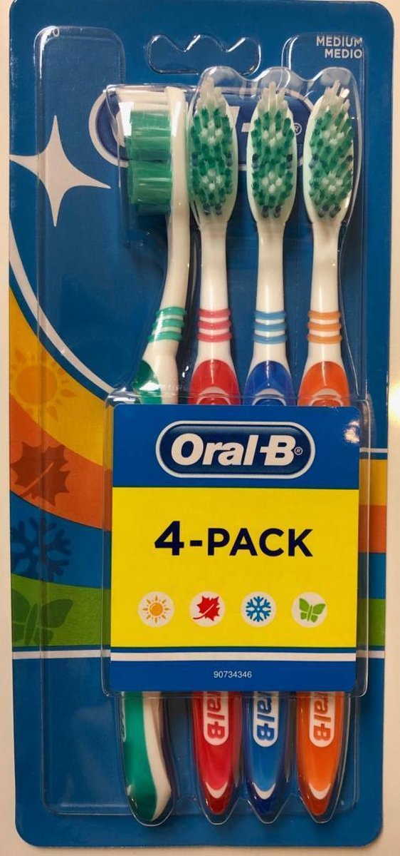 Oral b tandborstel medium medio - 4 Pack