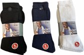 Sockswear Sportsokken - Set van 15 paar - Heren - Maat 43 - 46 - Wit - Navy - Zwart