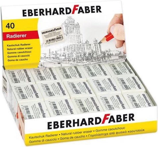 Gum Eberhard Faber voor potlood wit per stuk