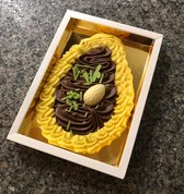 Liebechoc Chocolade Ambachtelijke Romige Chocolade Paas-ei (Paasei) - 200 gram - Leuke chocolade-cadeau om te geven met pasen