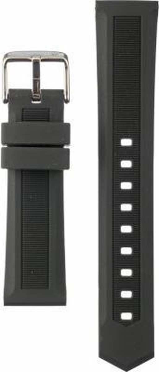 Morellato Horlogebandje - Morellato horlogeband Acre - Silicone - Zwart - bandbreedte 20.00 mm