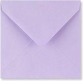 Lavendel vierkante enveloppen 15,5 x 15,5 cm 100 stuks