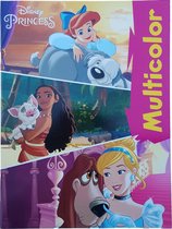 Disney's Princess "Ariël, Vaiana & Assepoester" Kleurboek +/- 16 kleurplaten