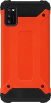 WLONS Rubber Kunststof Bumper Case Hoesje Geschikt voor Samsung Galaxy A41 - Oranje