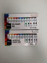Olieverf en Acrylverf- Twee sets